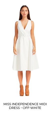 Miss Independence Midi Dress - Off-White