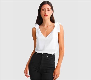 Feel For You V-Neck Top - White