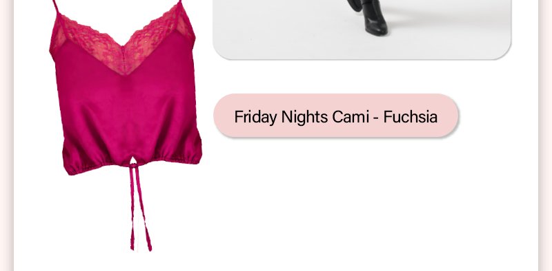 Friday Nights Lace Cami - Fuchsia