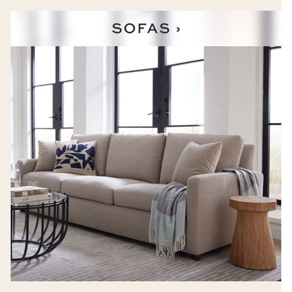 Couch Potato Sofa in Beige Fabric