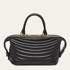 FERRAGAMO - Quilted Bowling Leather Top-Handle Bag