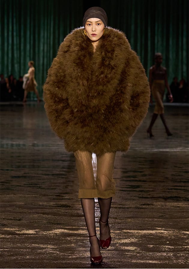 Model wears Saint Laurent Fall '24