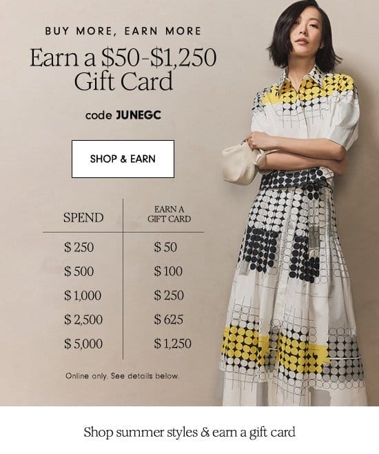 Earn a \\$50-\\$1,250 Gift Card code