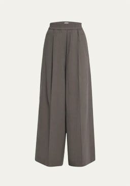 Brunello Cucinelli - Crinkle Wide Leg Pants