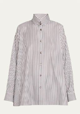 Eskandar - Caucasus Notch Collar Shirt (Long Length)