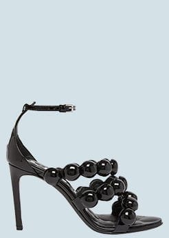 Alaïa - Patent Bubble Ankle-Strap Sandals