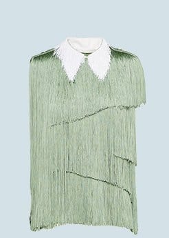 Prada - Organza Top with Fringe