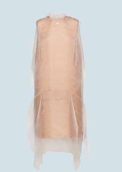 Prada - Tie-Neck Technical Voile Dress