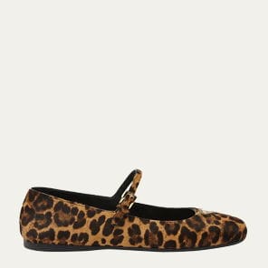 Prada - Leopard Mary Jane Ballerina Flats