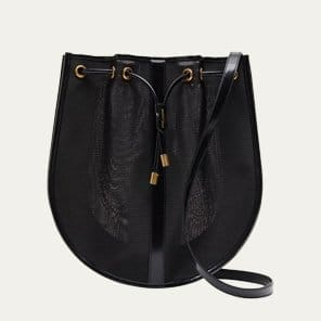 Saint Laurent - Daryl Shoulder Bag in Mesh and Patent Leather