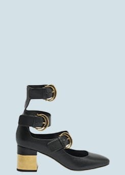 Chloé - Alize Leather Trio-Strap Pumps