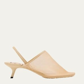 LOEWE - Petal Mesh Slingback Pumps