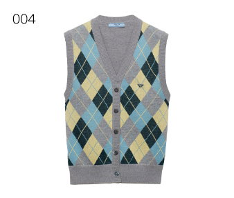 Prada - Jacquard Argyle Superfine Wool Vest