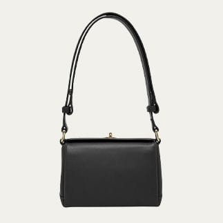 PLAN C - Mini Turn-Lock Leather Shoulder Bag