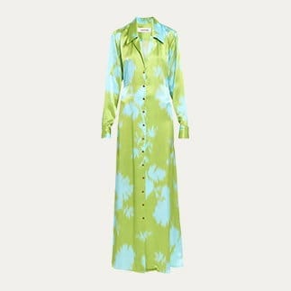 CHRISTOPHER JOHN ROGERS - Daisy Bouquet Tie-Back Shirtdress