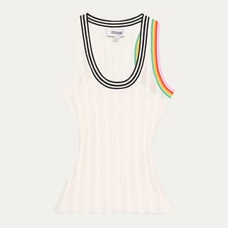 CHRISTOPHER JOHN ROGERS - Sheer Ribbed Tank Top