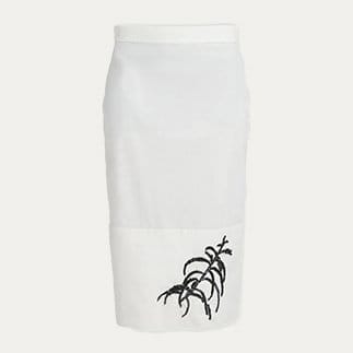 Plan C - Embroidered Midi Cotton Skirt