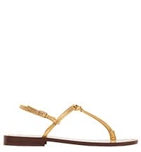 MARIA LUCA - Iset T-Strap Metallic Leather Sandals