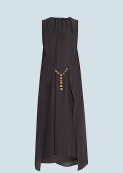 Loewe - Silk Midi Dress with Chain Belt