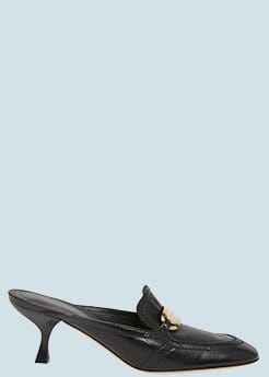 Ferragamo - Eloyde Calfskin Loafer Mules