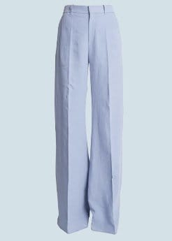 CHLOE - Linen Canvas Flare Trousers