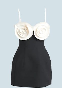 VALENTINO GARAVANI - Rosette Bust Sleeveless Mini Dress