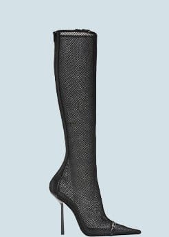 SAINT LAURENT - Oxalis Net Buckle Stiletto Boots