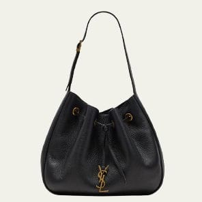 Saint Laurent - Paris VII Small YSL Hobo Bag in Grained Deer Leather