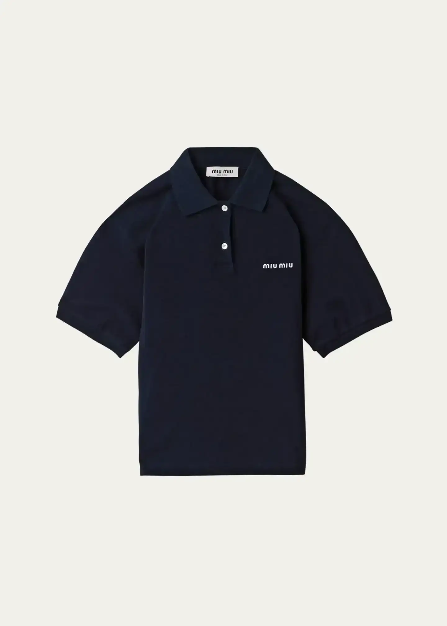 Logo Embroidered Cotton Polo Shirt