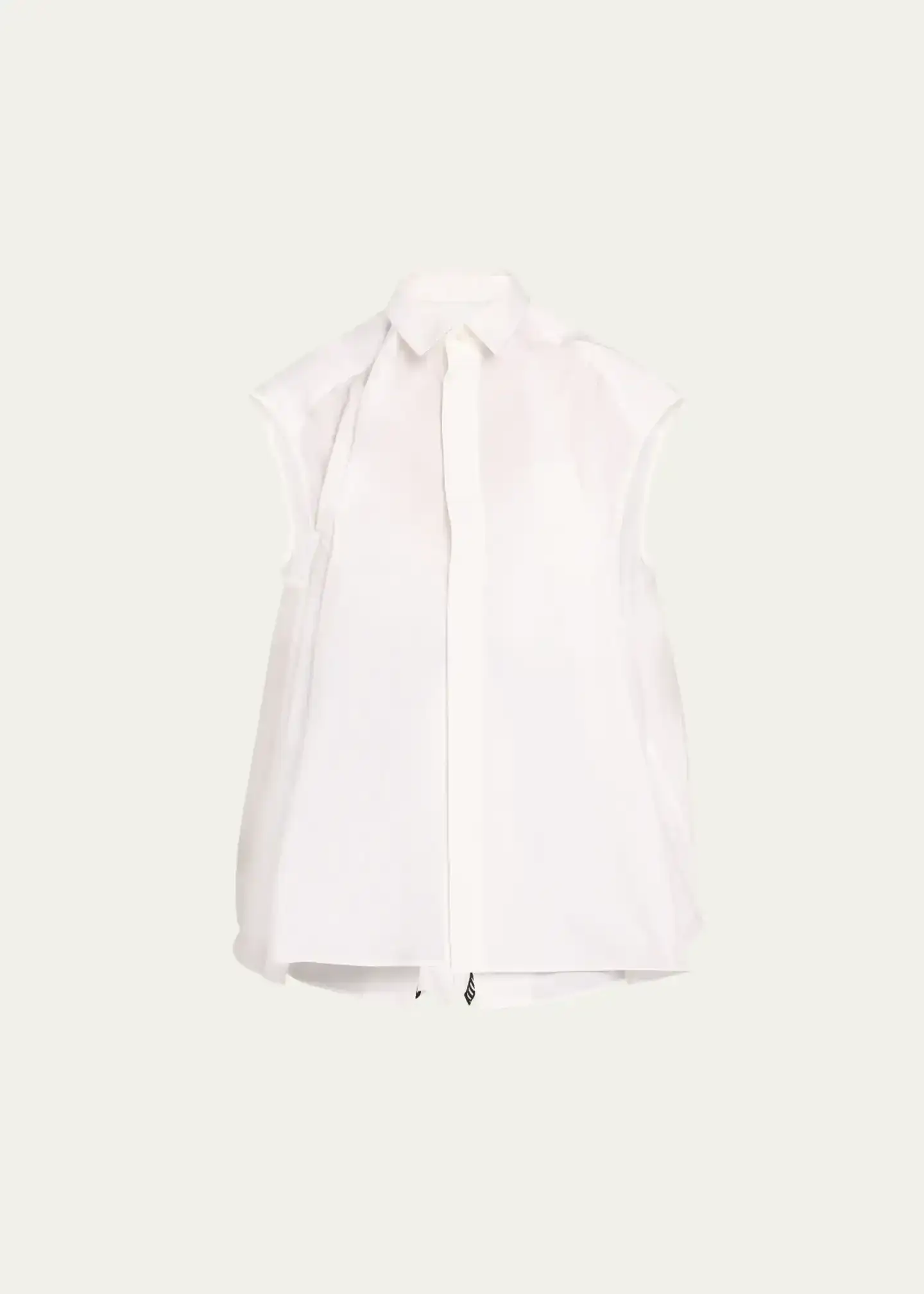 Layered Poplin Tank Button Down Shirt