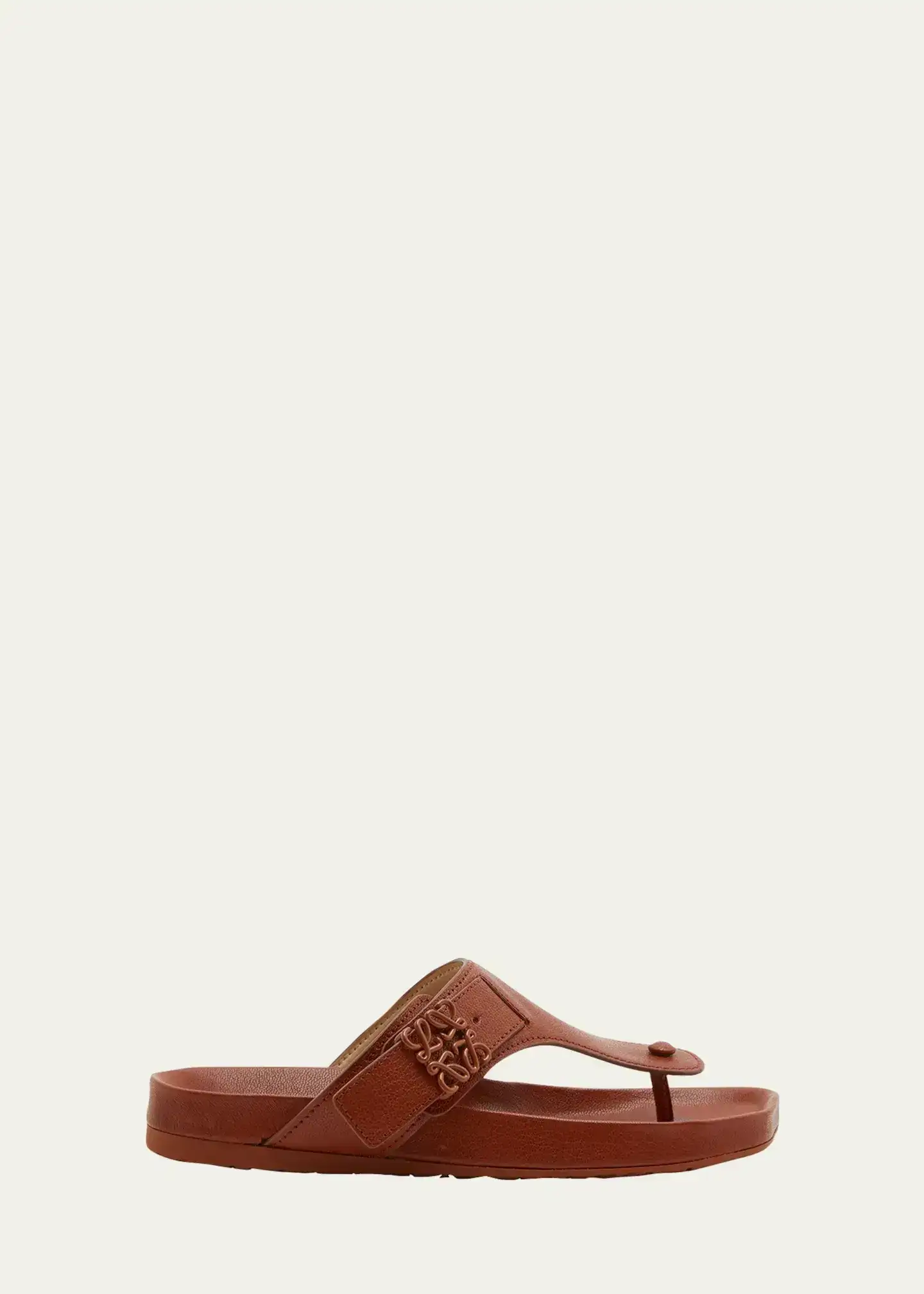 Leather Medallion Comfort Thong Sandals