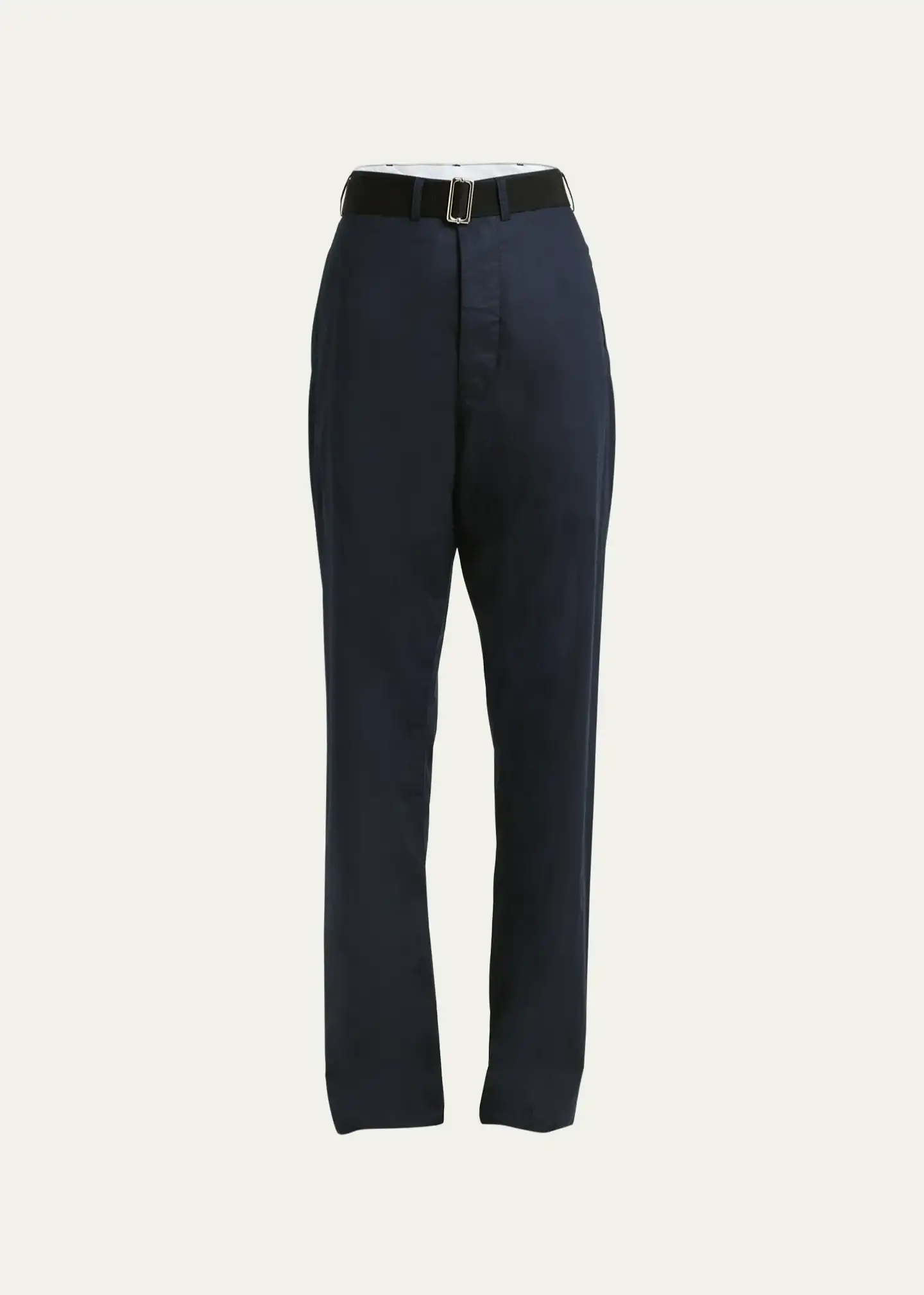 Straight-Leg Cotton Trousers