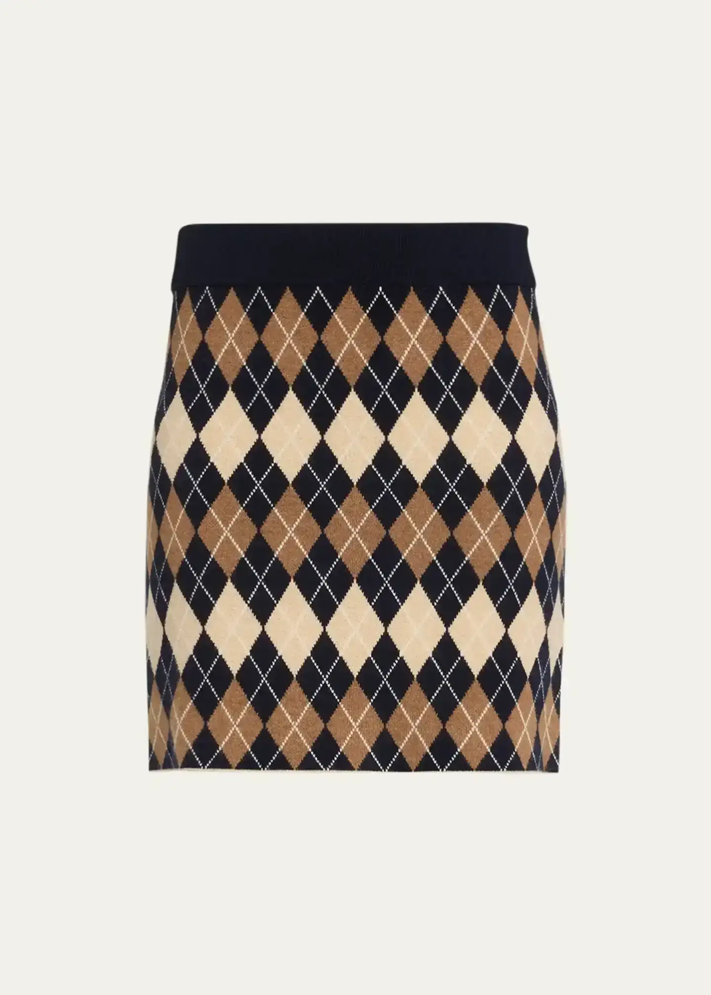 The Chelsea Argyle Wool Mini Skirt