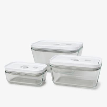 Vacuum Seal Glass Containers – Set of 3