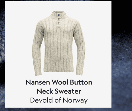 Nansen Wool Button Neck Sweater