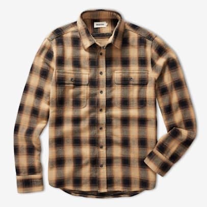 The Ledge Shirt in Brass Plaid