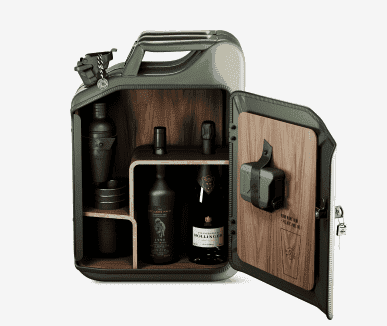 Portable Upcycled Jerry Can Bar Cabinet