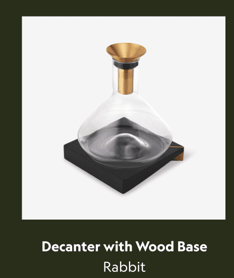Decanter with Wood Base