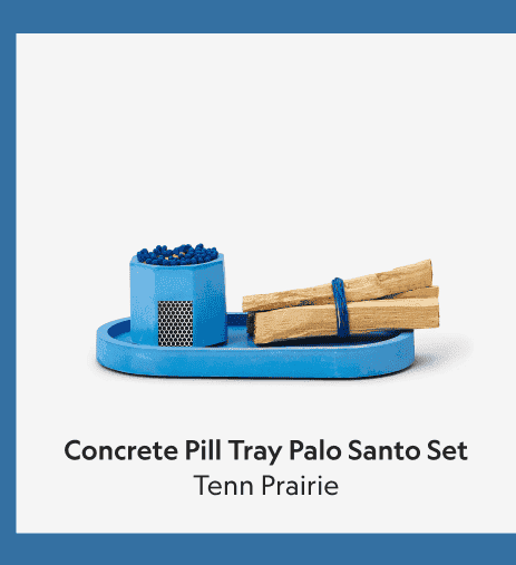 Concrete Pill Tray Palo Santo Set