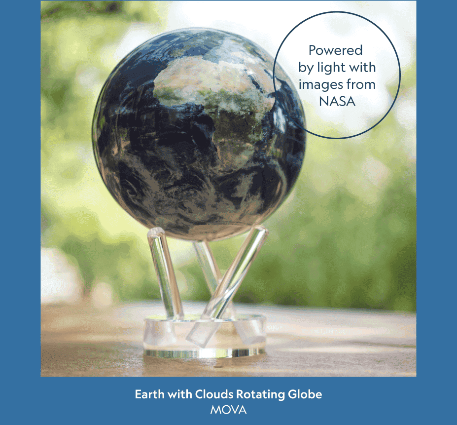 Earth with Clouds Rotating Globe