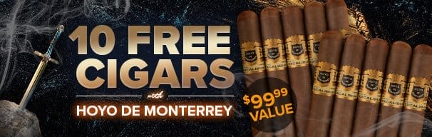 10 Free Cigars With Hoyo de Monterrey Boxes!