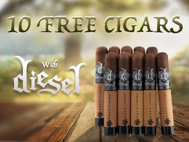 10 Free Diesel Puro Esteli Cigars with Select Diesel Boxes!