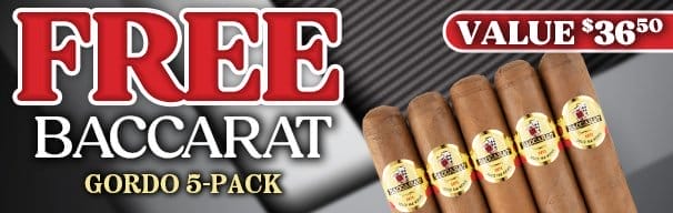 Free 5-Pack with Select Baccarat Boxes!