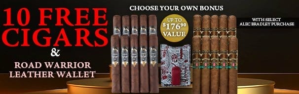 Choose Your Bonus -10 Free Cigars + Leather Wallet with Select Alec Bradley Boxes!