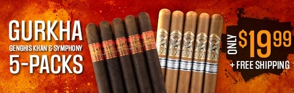 Gurkha Genghis Khan & Symphony 5-Packs Only \\$19.99 + Free Shipping!