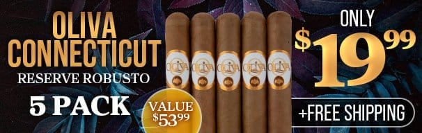 Oliva Connecticut Reserve Robusto 5-Packs Only \\$19.99 + Free Shipping!