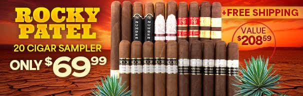 Rocky Patel 20 Cigar Sampler Only \\$69.99 + Free Shipping!