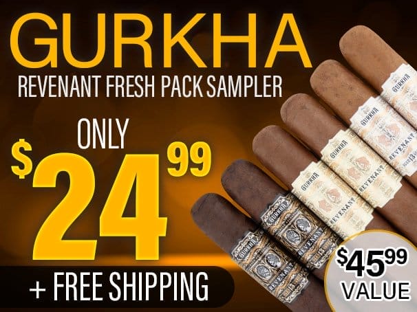 Gurkha Revenant Fresh Pack Sampler Only \\$24.99 + Free Shipping!