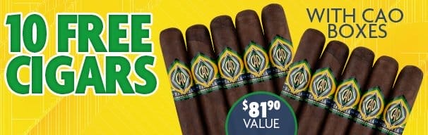10 Free Cigars with CAO!