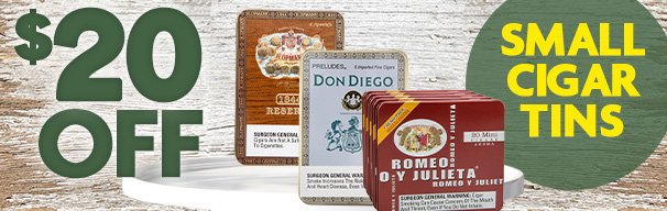 Small Cigar Tins Starting at \\$23.99!